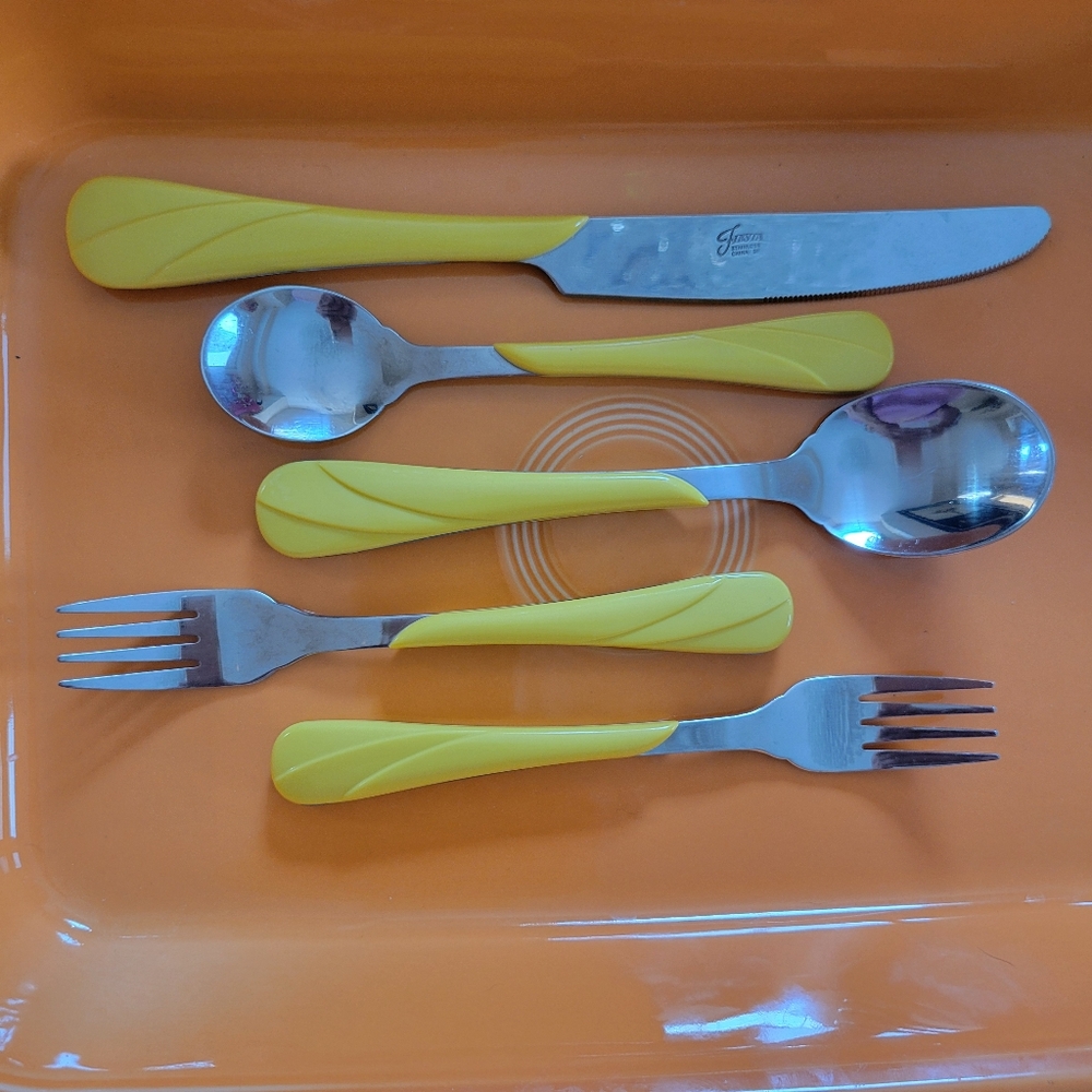 Fiesta Sunflower Swirl Flatware ~ Retired Item ~ Fiestaware ~ Post-86 ~ - Picture 5 of 16
